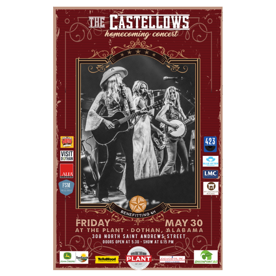 The Castellows Homecoming Concert 5/30 Poster - SIGNED